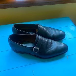 CARMINA size 13, black, single monk strap. Mildly worn.